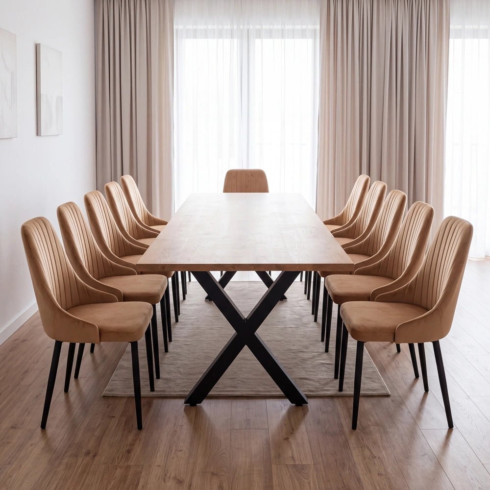 Dębowy stół klasyczny z litego drewna 240x100x2,6 cm - Reelken Polska