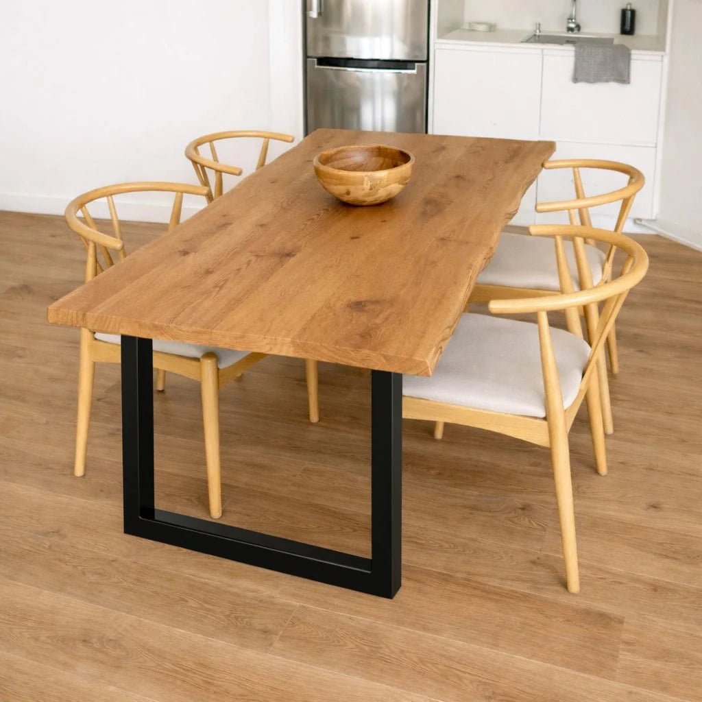 Dębowy stół rustykalny z litego drewna Live Edge 120x70x4 cm - Reelken Polska