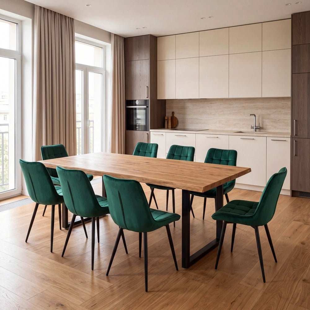 Dębowy stół rustykalny z litego drewna Live Edge 180x85x4 cm - Reelken Polska