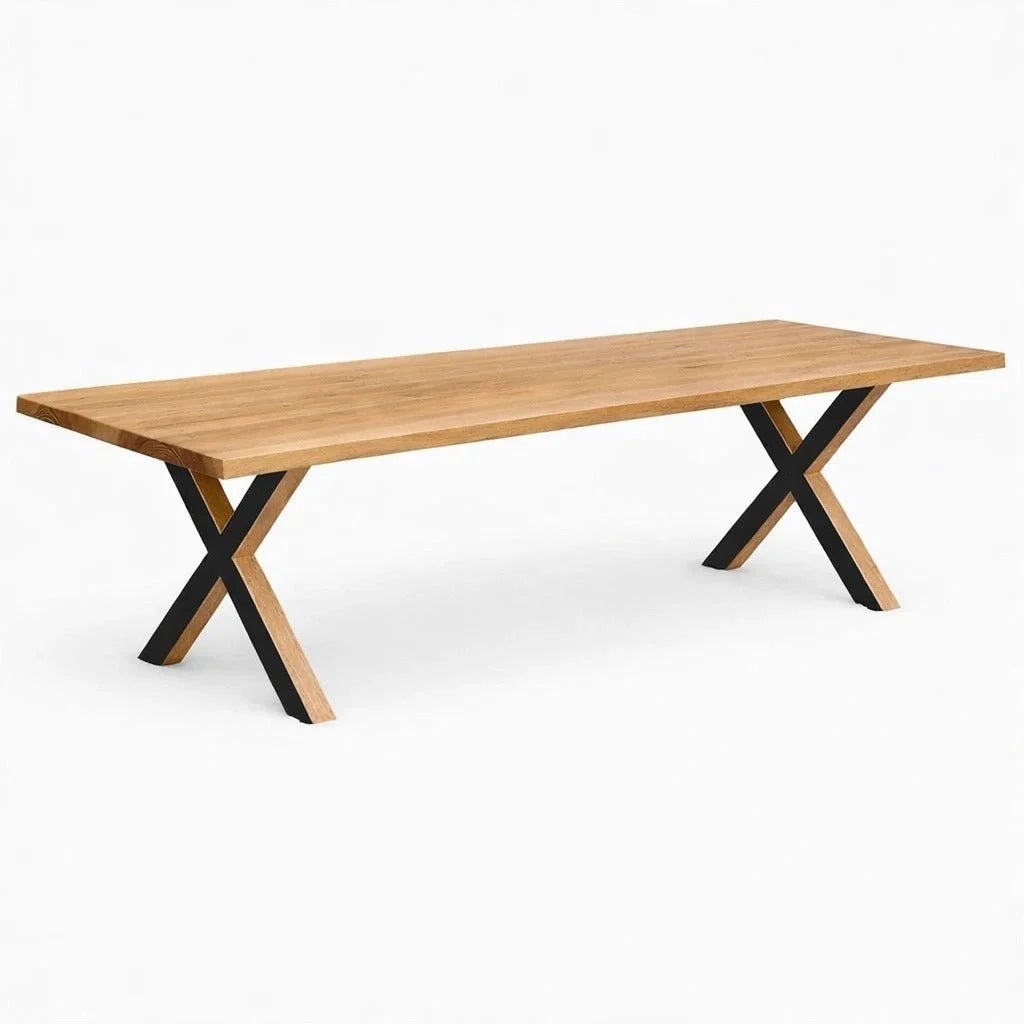 Dębowy stół rustykalny z litego drewna Live Edge 280x100x4 cm - Reelken Polska