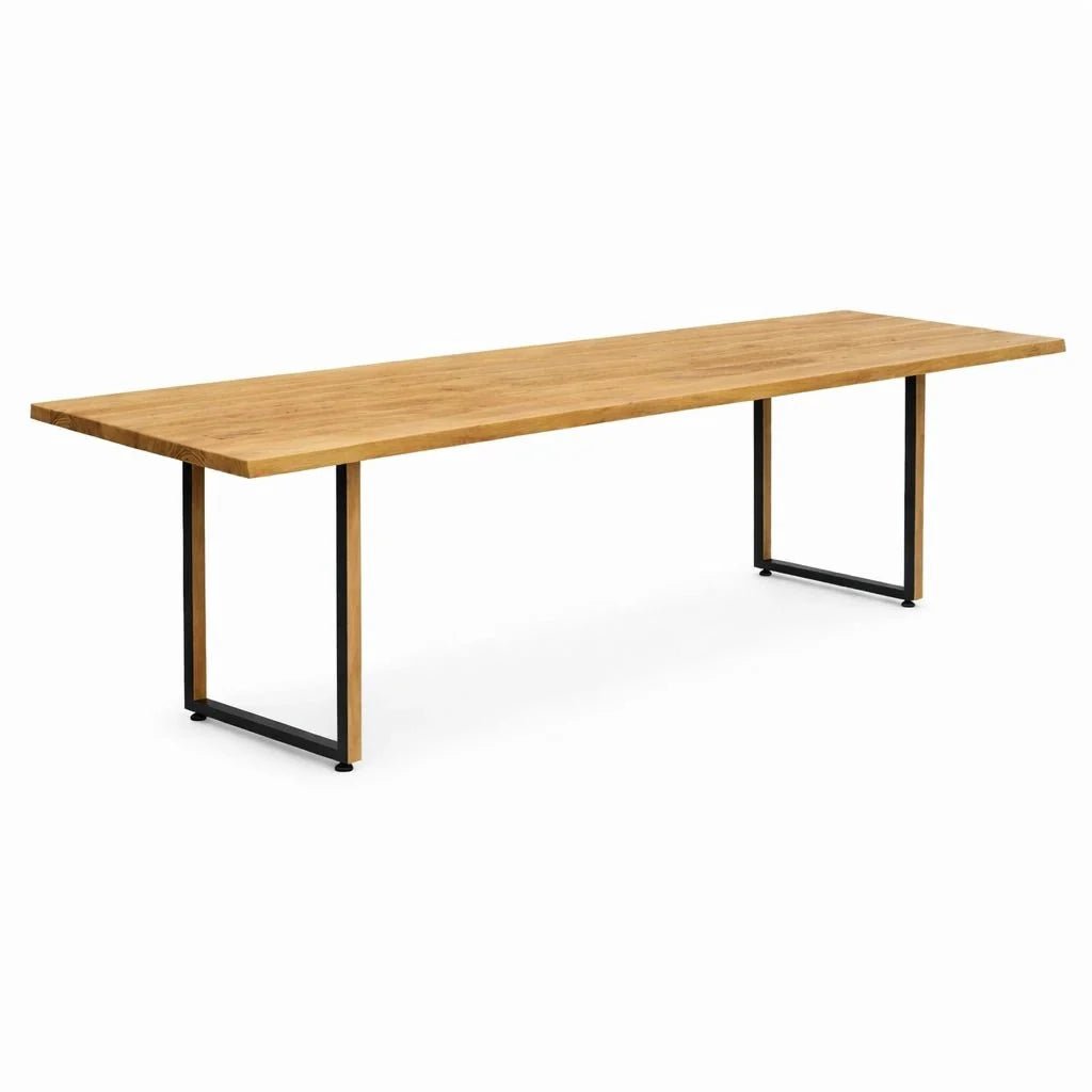 Dębowy stół rustykalny z litego drewna Live Edge 280x100x4 cm - Reelken Polska