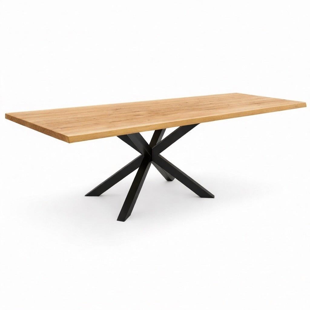 Dębowy stół rustykalny z litego drewna Live Edge 300x100x4 cm - Reelken Polska