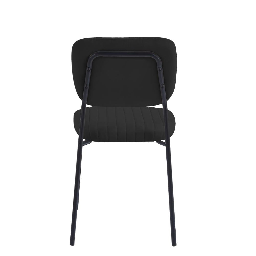 Krzesło jadalniane Bari 85 cm – Czarny welur, czarne nogi, minimalistyczny loft - Reelken Polska