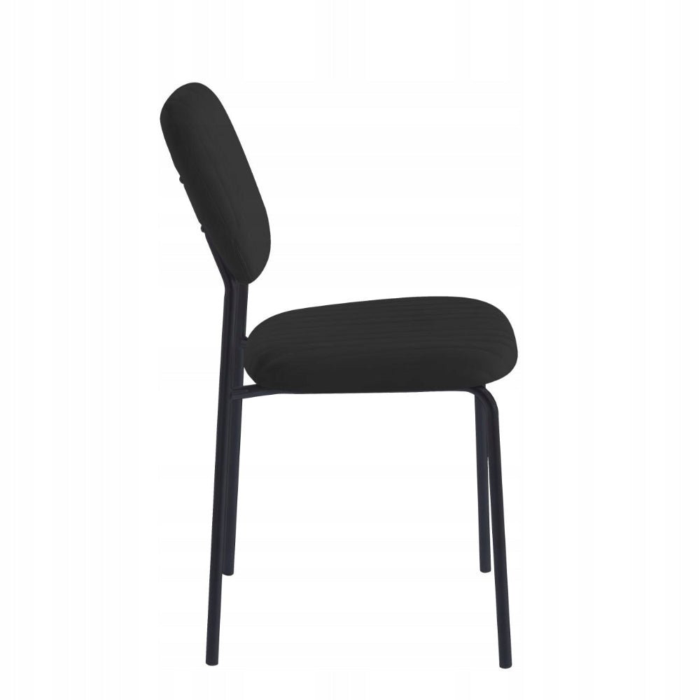 Krzesło jadalniane Bari 85 cm – Czarny welur, czarne nogi, minimalistyczny loft - Reelken Polska