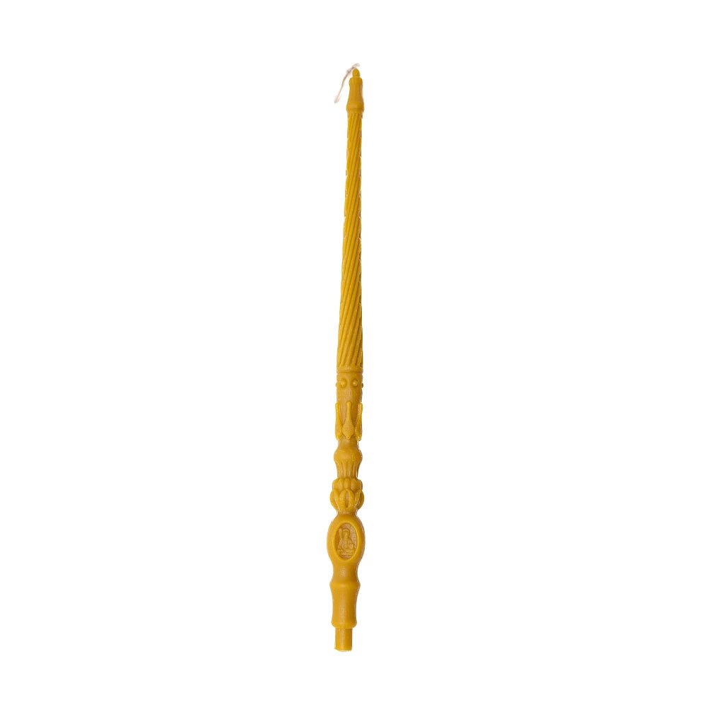 Lumanare pentru noaptea de inviere Ceara Naturala cu Sfantul Andrei 80 cm - Reelken