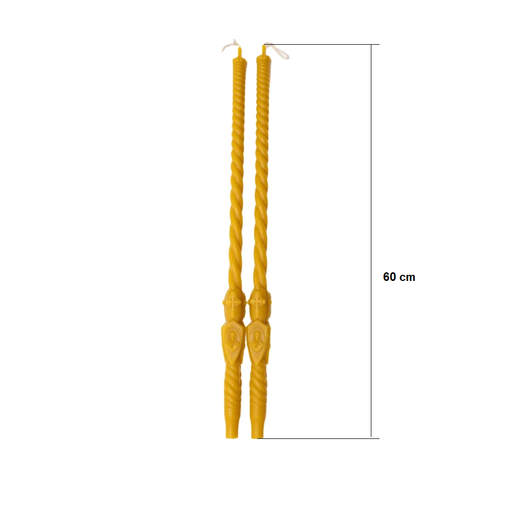 Lumanare pentru noaptea de inviere din Ceara Naturala de Albine - Domnul Atotputernic 60 cm
