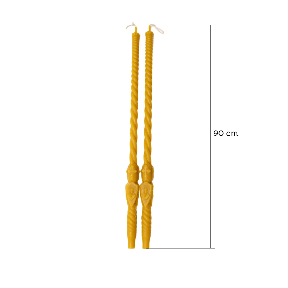 Lumanare din Ceara Naturala de Albine pentru noaptea de inviere - Domnul Atotputernic 80 cm