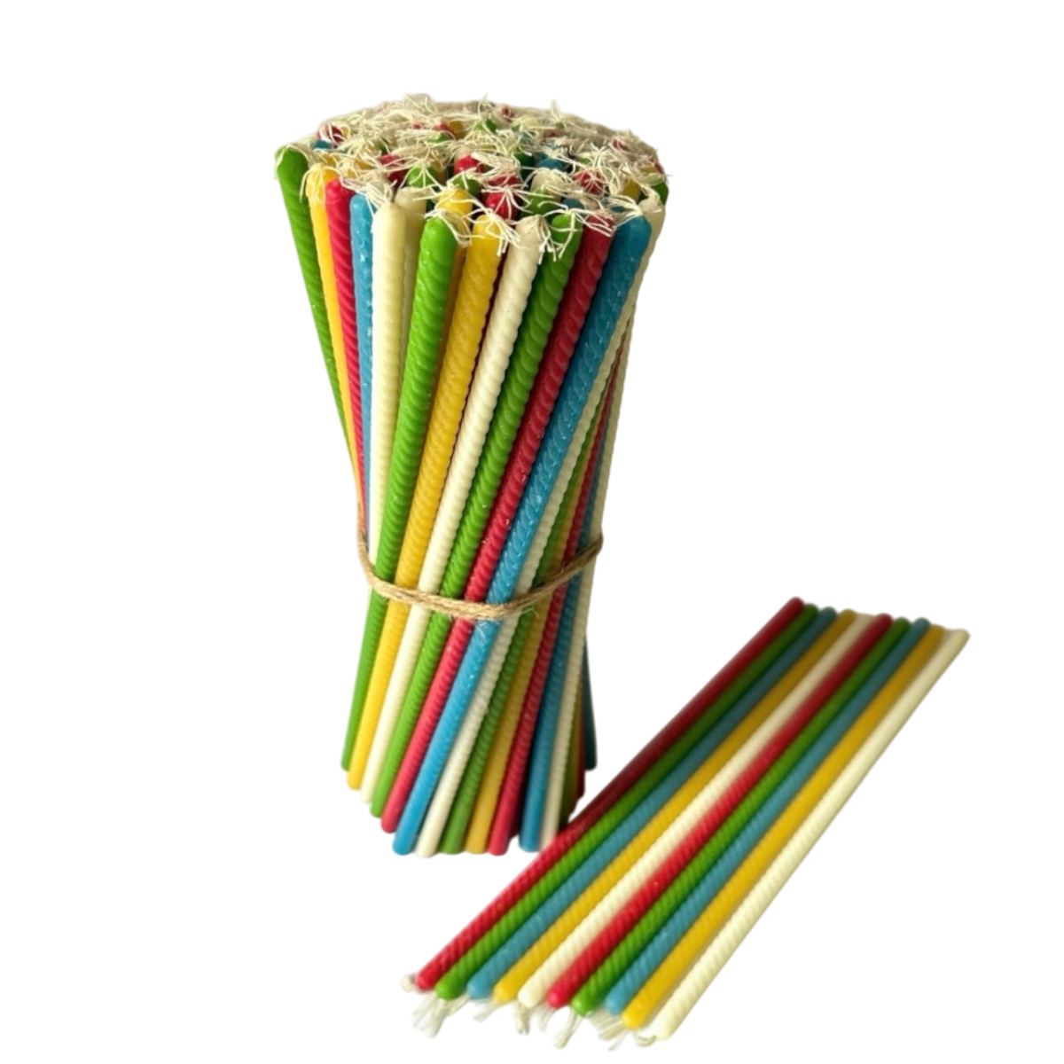 Lumanari Rasucite din Ceara Naturala – Set 102 Bucati, Mix 5 Culori pentru Decor si Relaxare - Reelken
