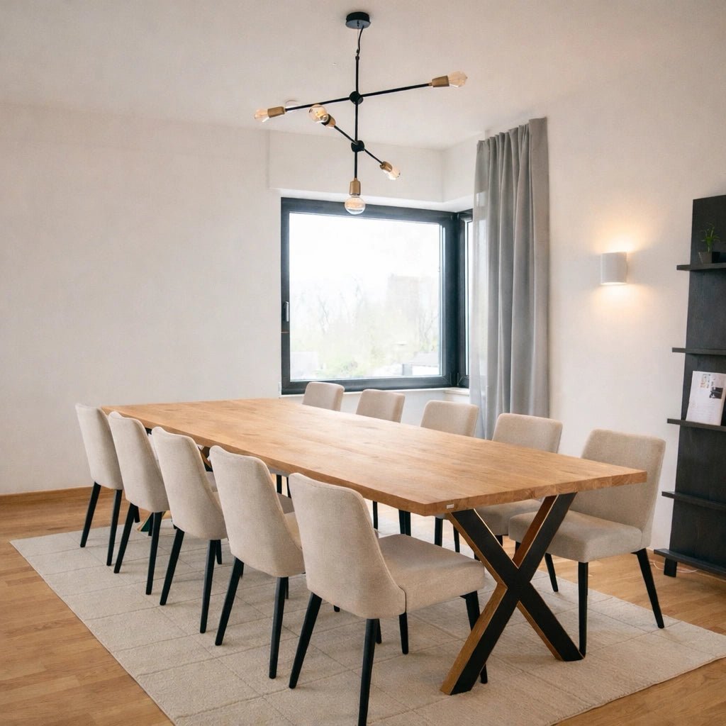 Masa din stejar model clasic - 10 persoane -220x100x4cm - Reelken