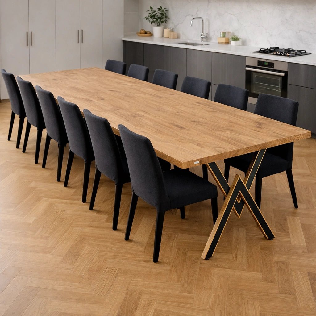 Masa din stejar model clasic - 12 persoane -260x100x4cm - Reelken