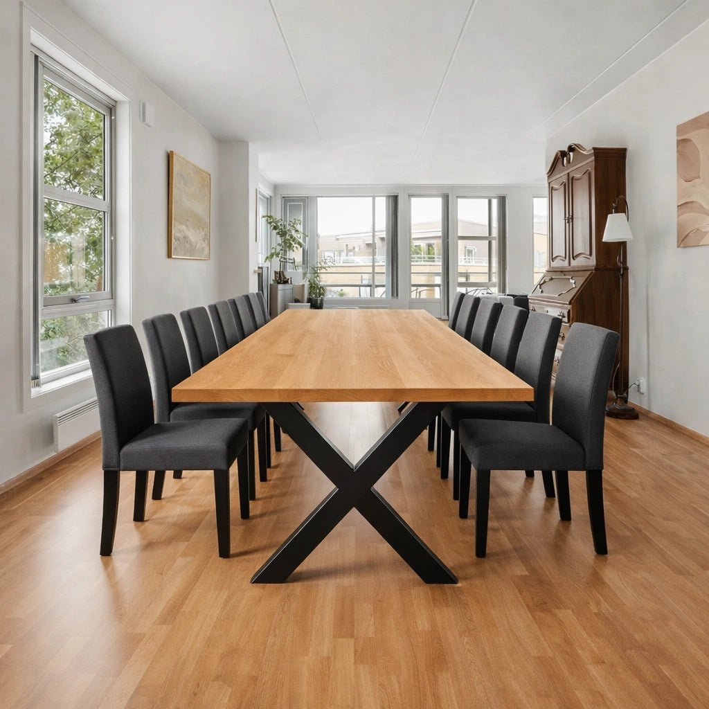 Masa din stejar model clasic - 12 persoane -260x100x4cm - Reelken