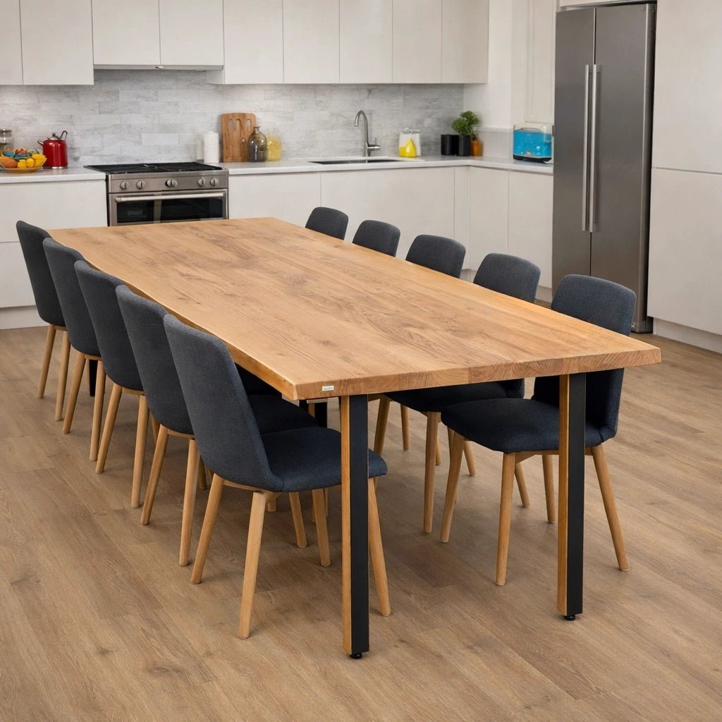 Masa din stejar model rustic - 10 persoane -220x100x4cm - Reelken