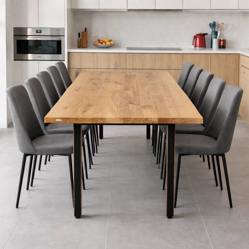 Masa din stejar model rustic - 10 persoane -240x100x4cm - Reelken
