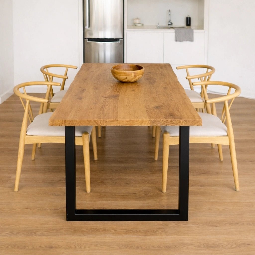 Masa din stejar model rustic - 4 persoane -120x70x4 - Reelken