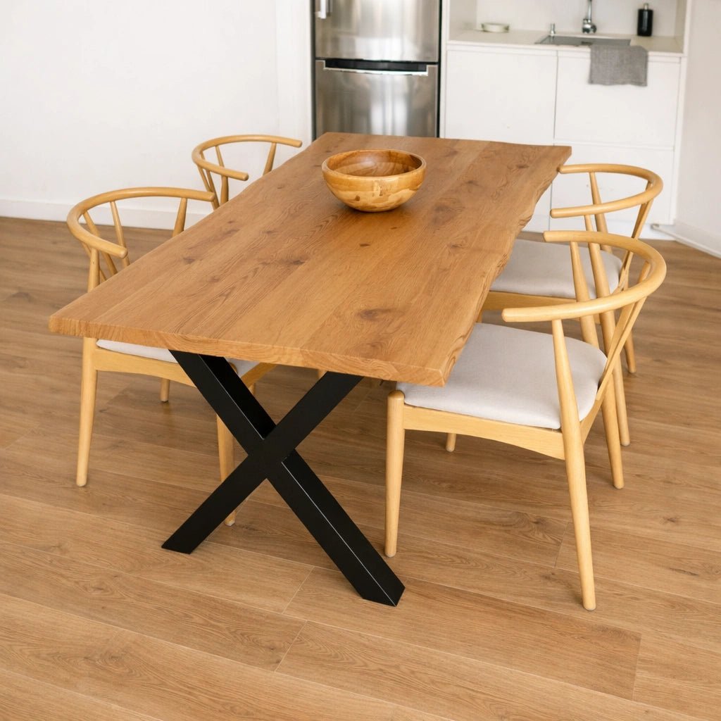 Masa din stejar model rustic - 4 persoane -120x70x4 - Reelken