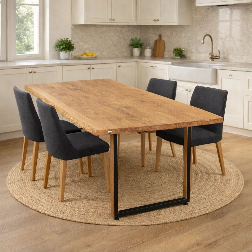 Masa din stejar model rustic - 4 persoane -120x70x4 - Reelken