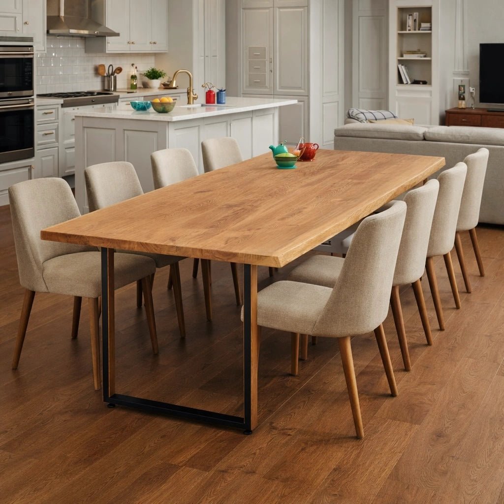 Masa din stejar model rustic - 8 persoane -200x100x4cm - Reelken