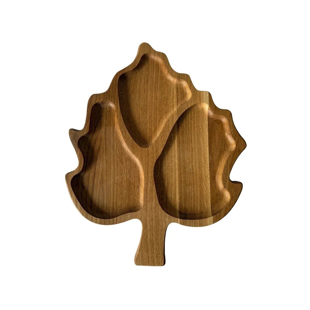 Patera z drewna dębowego w kształcie liścia – elegancja serwowania 36×28 cm - Reelken Polska