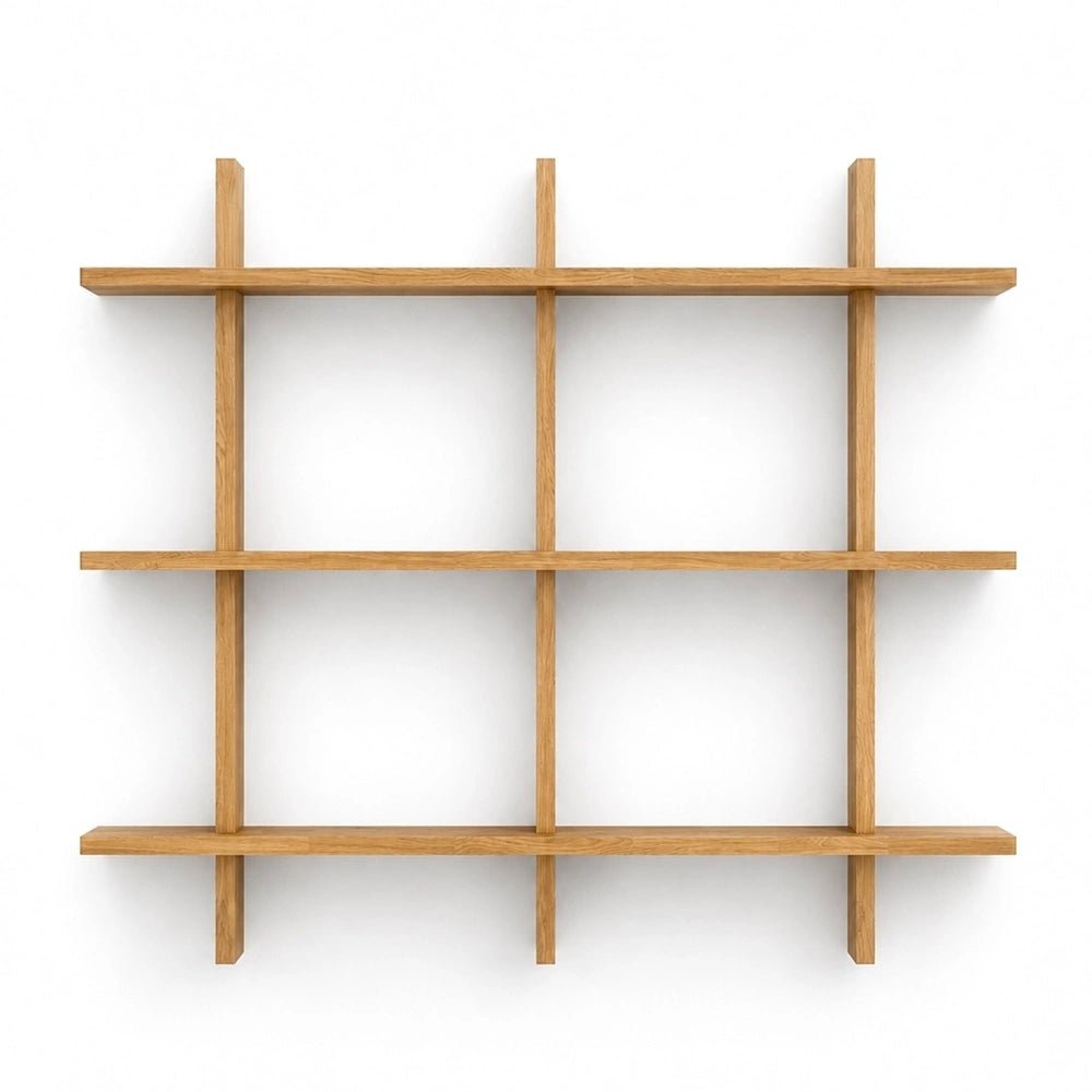 Półka ścienna Matrix z litego drewna dębowego – 140×106×2 cm - Reelken Polska