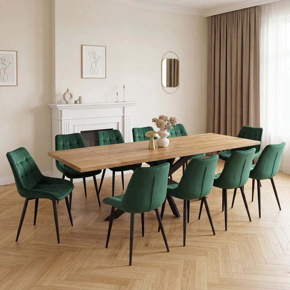 Rozkładany stół dębowy z litego drewna 160x80x4 do 240 cm Premium - Reelken Polska