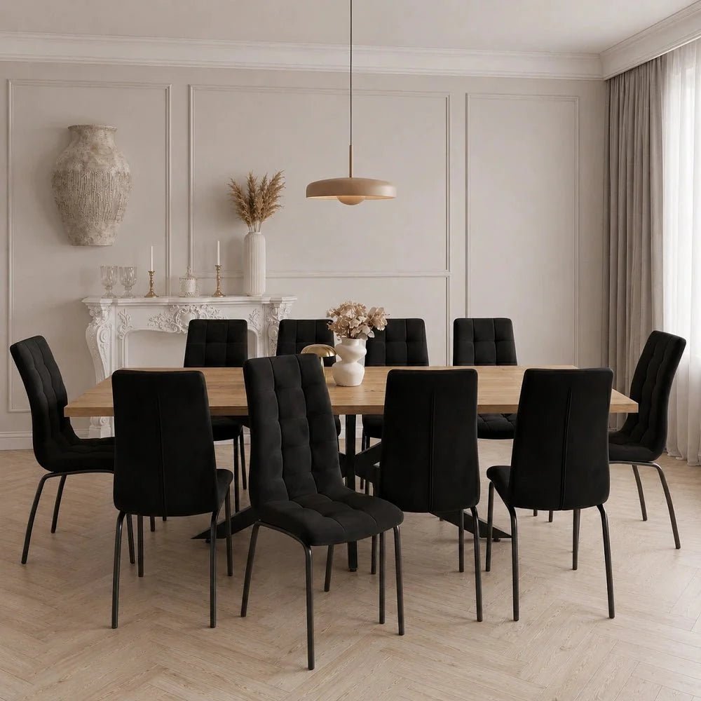 Rozkładany stół dębowy z litego drewna 200x100x4 do 300 cm Premium - Reelken Polska