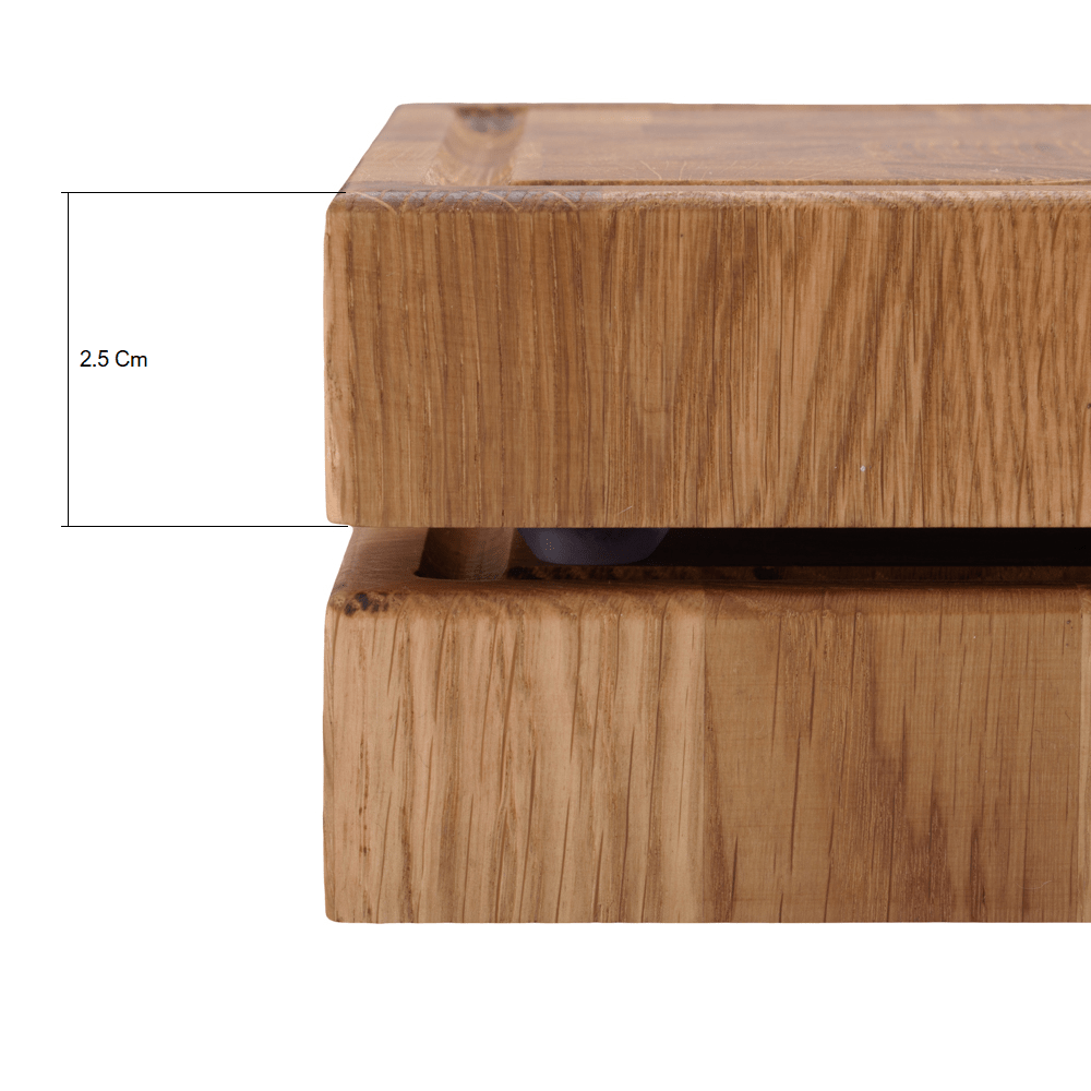 Tocator din lemn de stejar 30x20x2.5 cm - Premium - Reelken