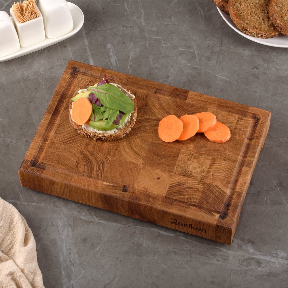 Tocator din lemn de stejar 30x20x2.5 cm - Premium - Reelken