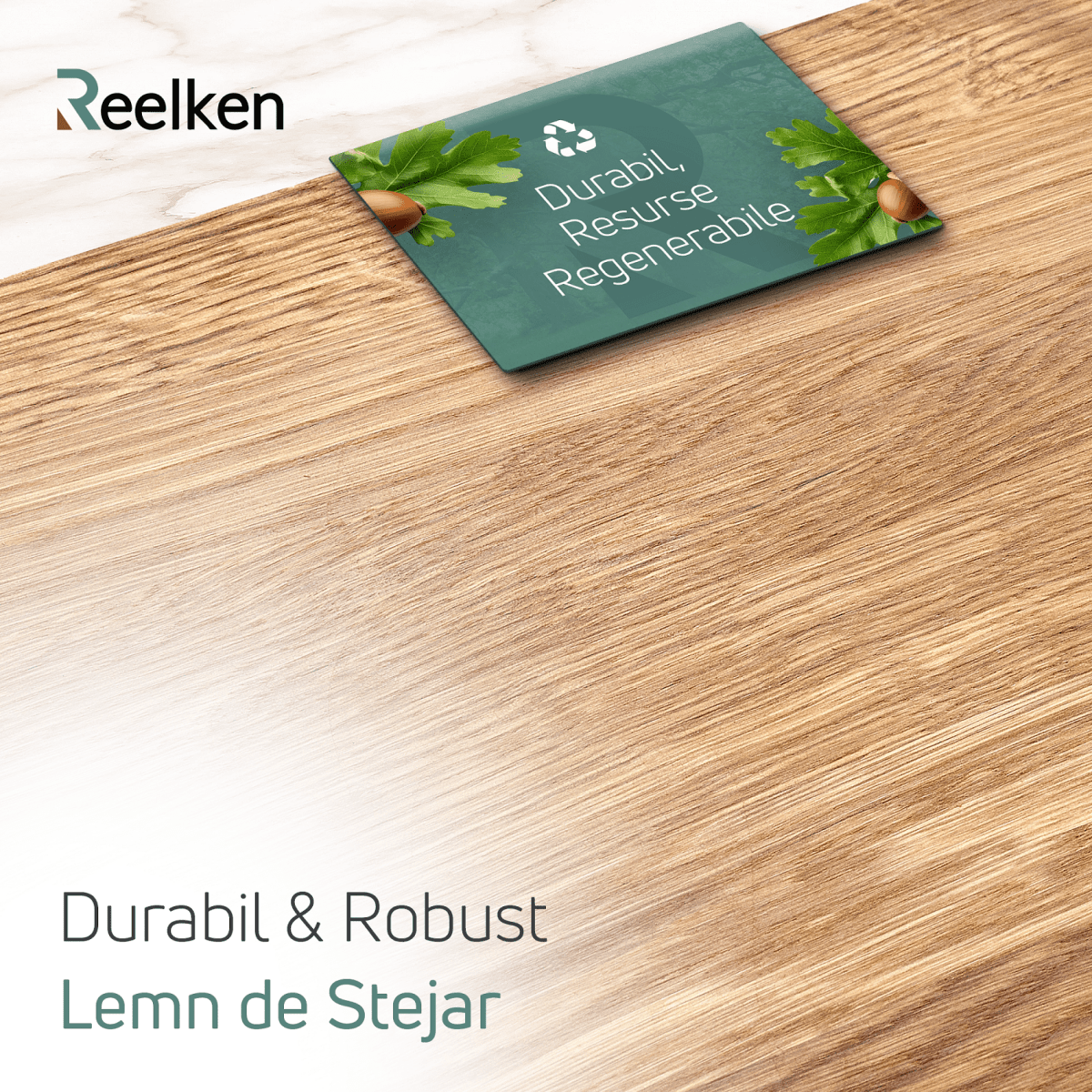 Tocator profesional din lemn de stejar 30x20x2 cm - Reelken