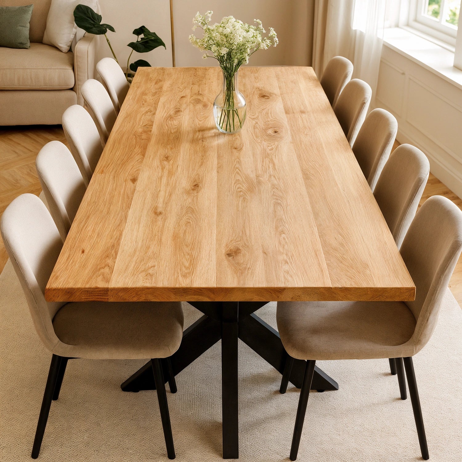 Masa din stejar model clasic - 10 persoane -220x100x4cm