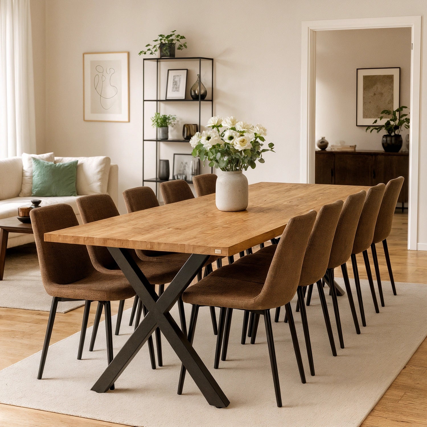 Blat de masa din stejar model clasic - 10 persoane -240x100x4cm