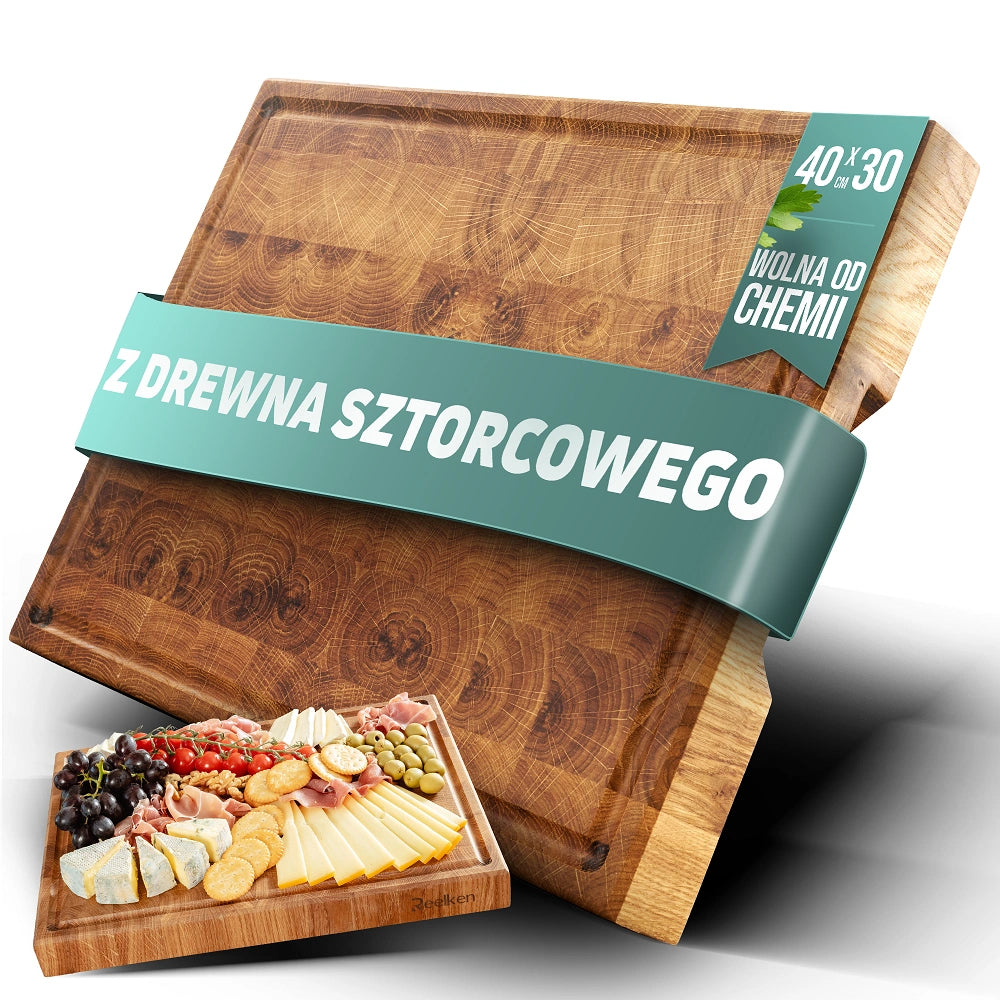Dębowa deska do krojenia Premium 30x40x2,5 cm