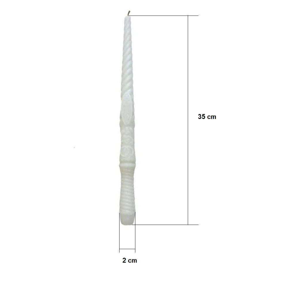 Lumanari de nunta rasucite din parafina - set 2 buc