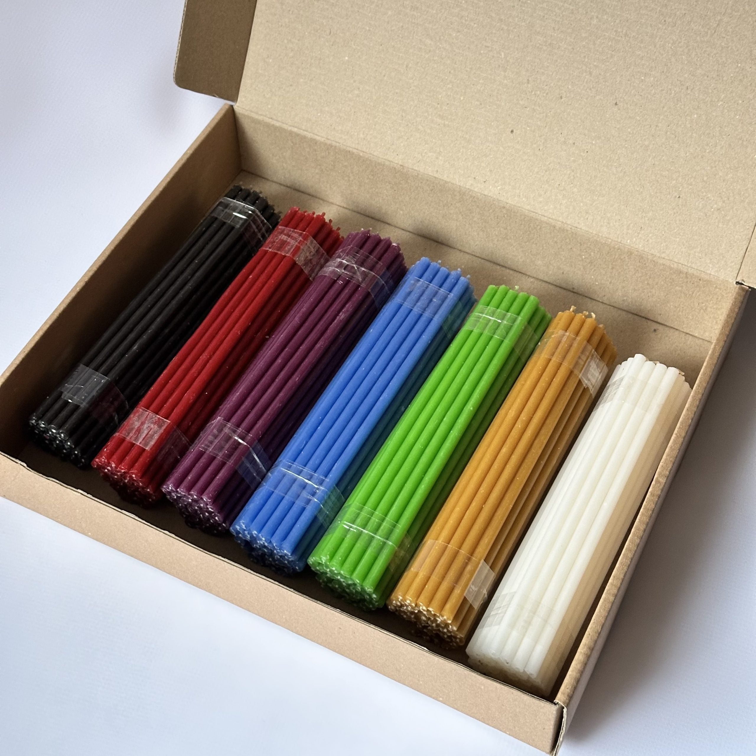 Set Lumanari decor colorate din Ceara Naturala - 180x7mm