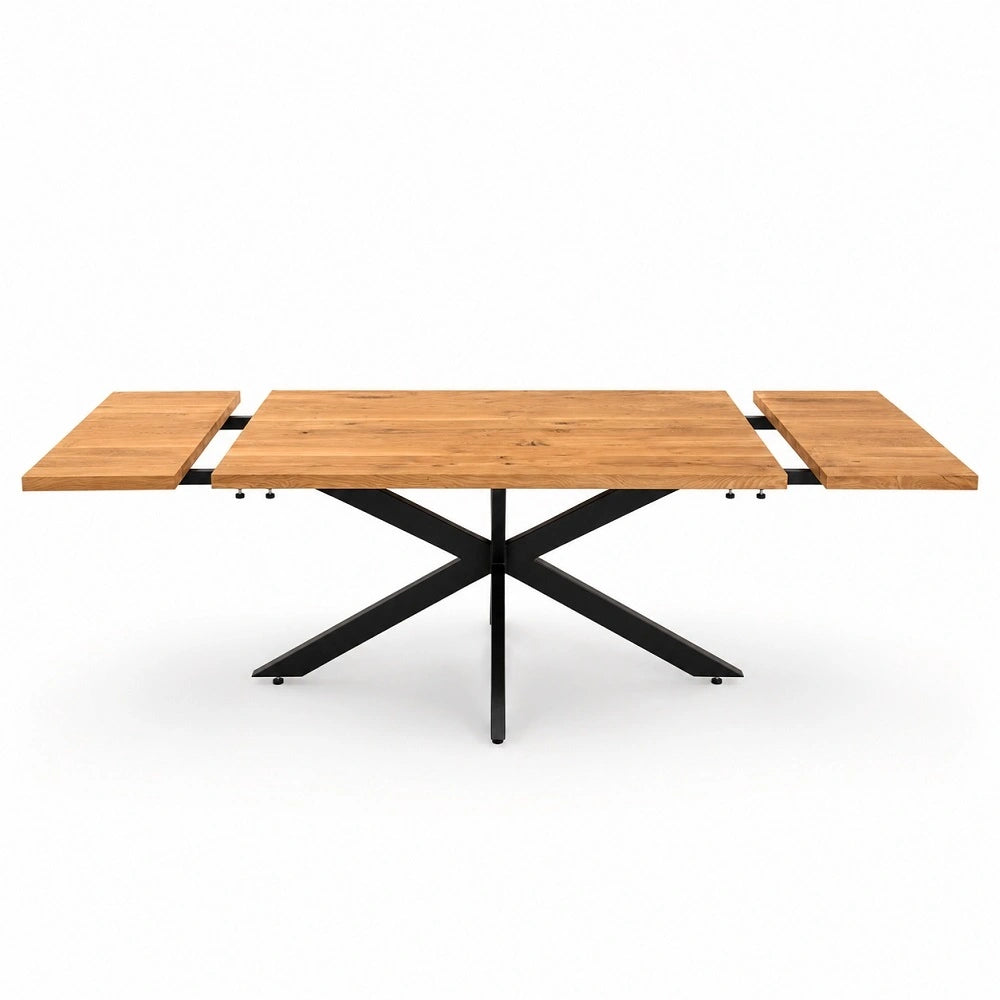 Dębowy stół rozkładany 160x80x4 cm do 240 cm – Klasyczny Monolit Premium