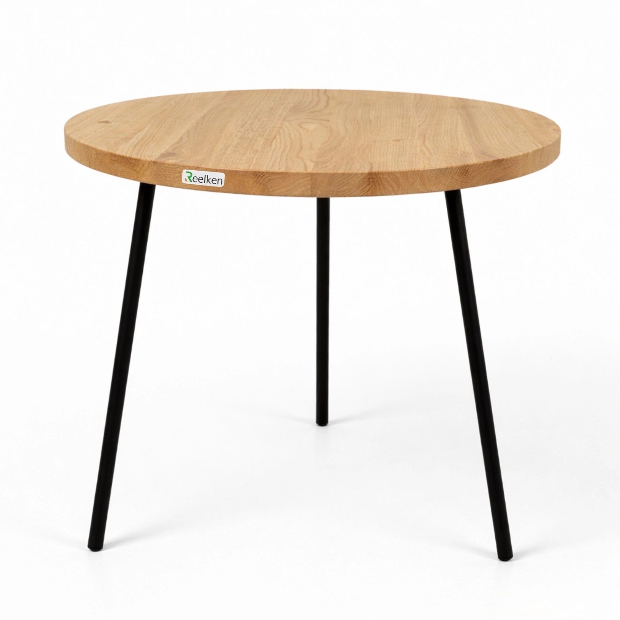 Okrągły stolik kawowy z litego dębu, średnica 50 cm – minimalistyczny, elegancki,