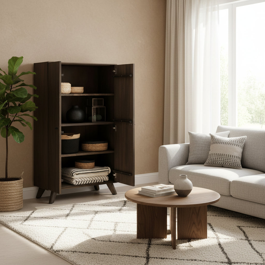 Komoda Groove z litego drewna