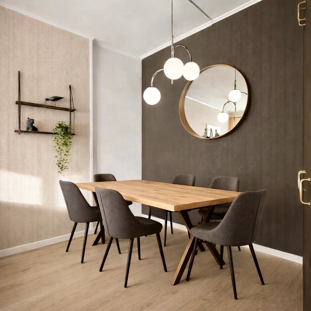 Masa din stejar model clasic - 4 persoane -120x70x4cm