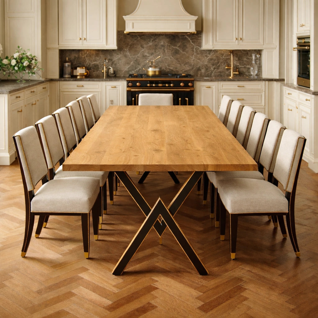 Masa din stejar model clasic - 12 persoane -260x100x4cm