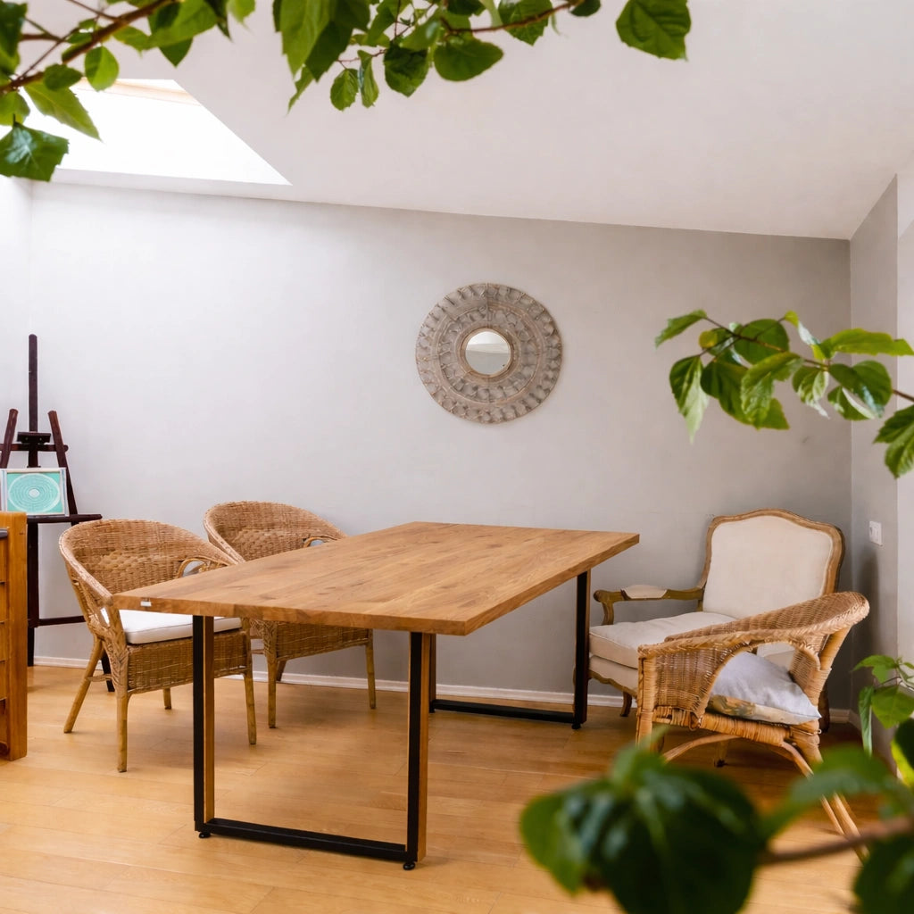 Masa din stejar model clasic - 4 persoane -120x70x4cm