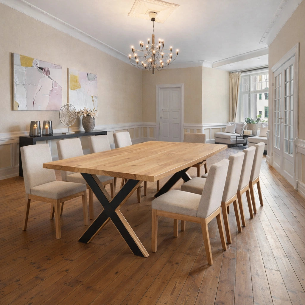 Masa din stejar model clasic - 8 persoane -200x100x4cm