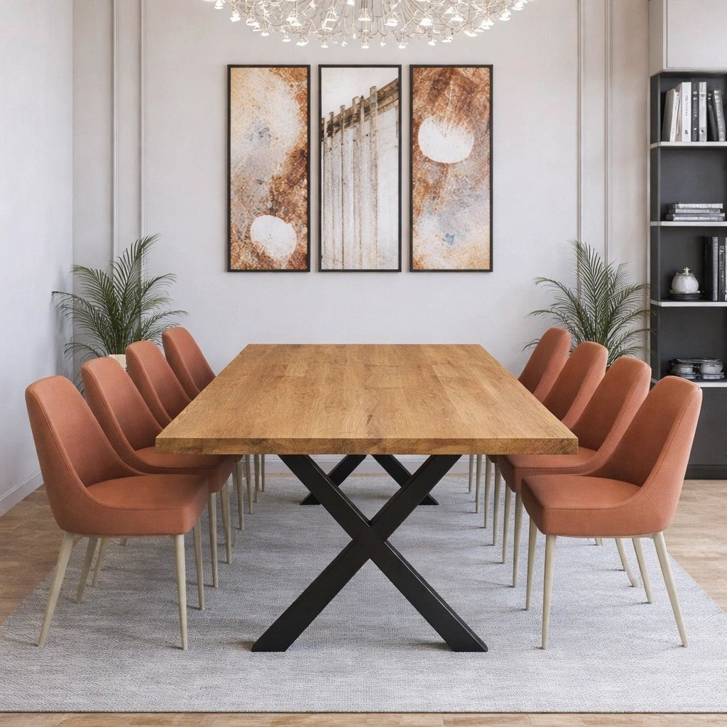 Masa din stejar model clasic - 8 persoane -200x100x4cm