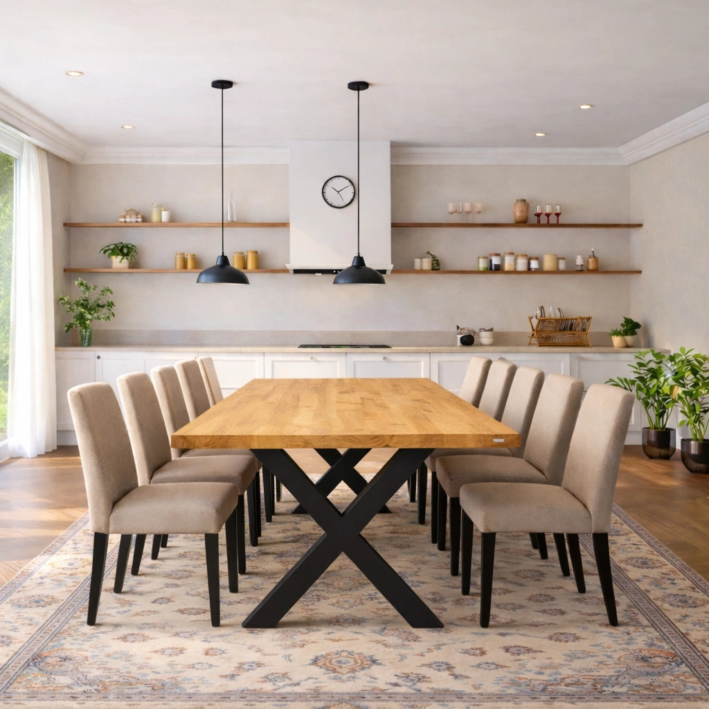 Masa din stejar model clasic - 10 persoane -240x100x4cm