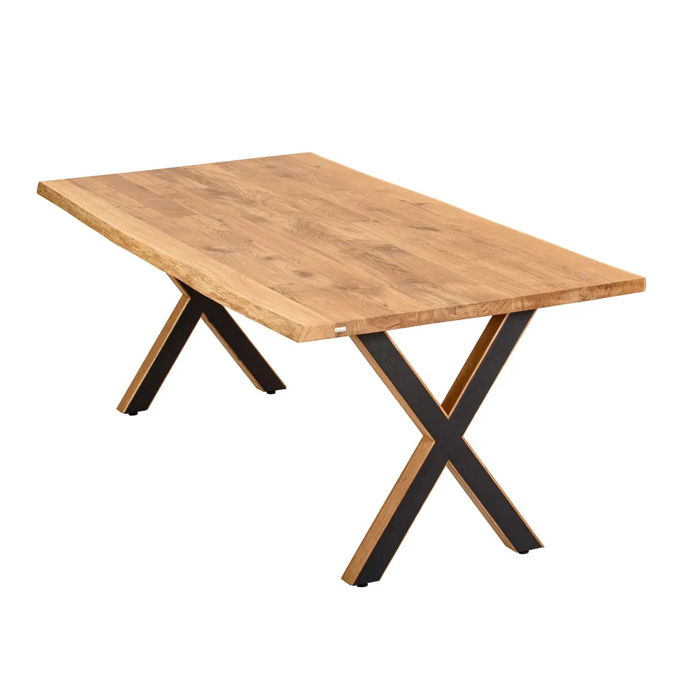 Picioare de Masa Metalice cu Lemn de Stejar - X6