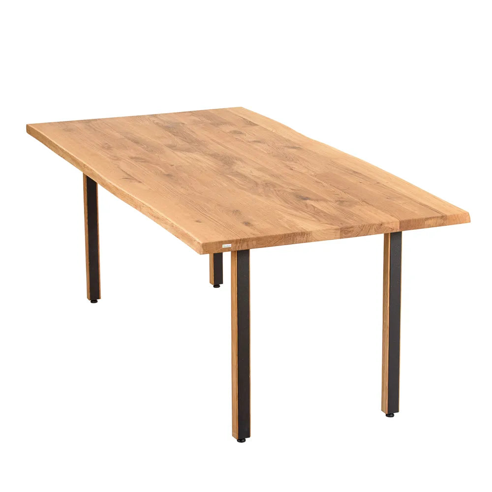 Picioare de Masa Metalice cu Lemn de Stejar - P