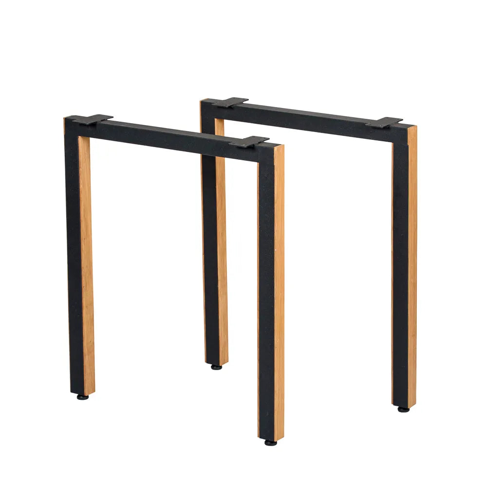 Picioare de Masa Metalice cu Lemn de Stejar - P