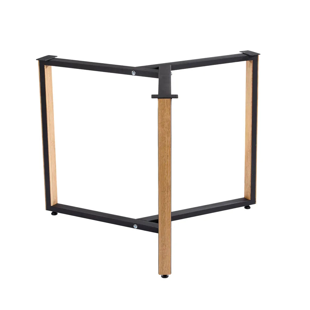 Picioare de Masa Metalice cu Lemn de Stejar - W