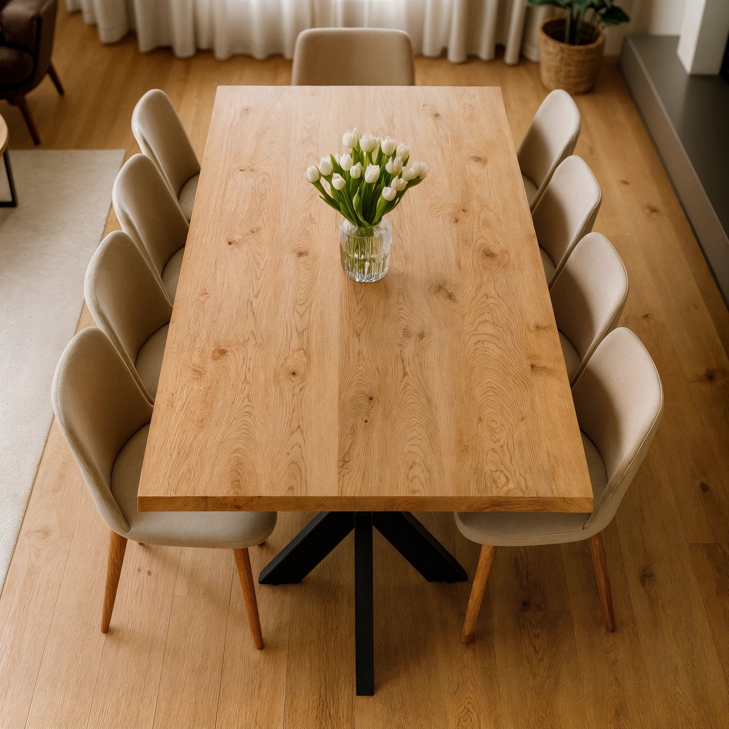 Masa din stejar model clasic - 8 persoane -200x100x4cm