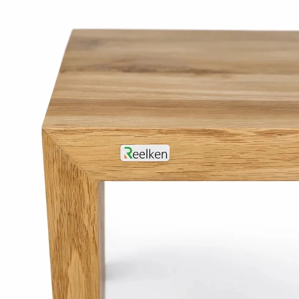 Bancuta din lemn masiv de stejar 100x45x40 cm – margini rustice, finisaj cu ulei natural - Reelken
