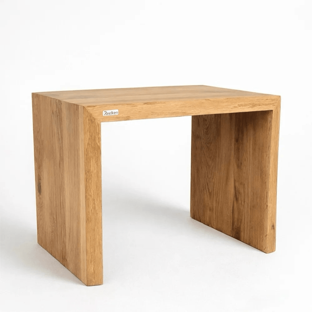 Bancuta din lemn masiv de stejar 80x45x40 cm – margini rustice, finisaj cu ulei natural - Reelken