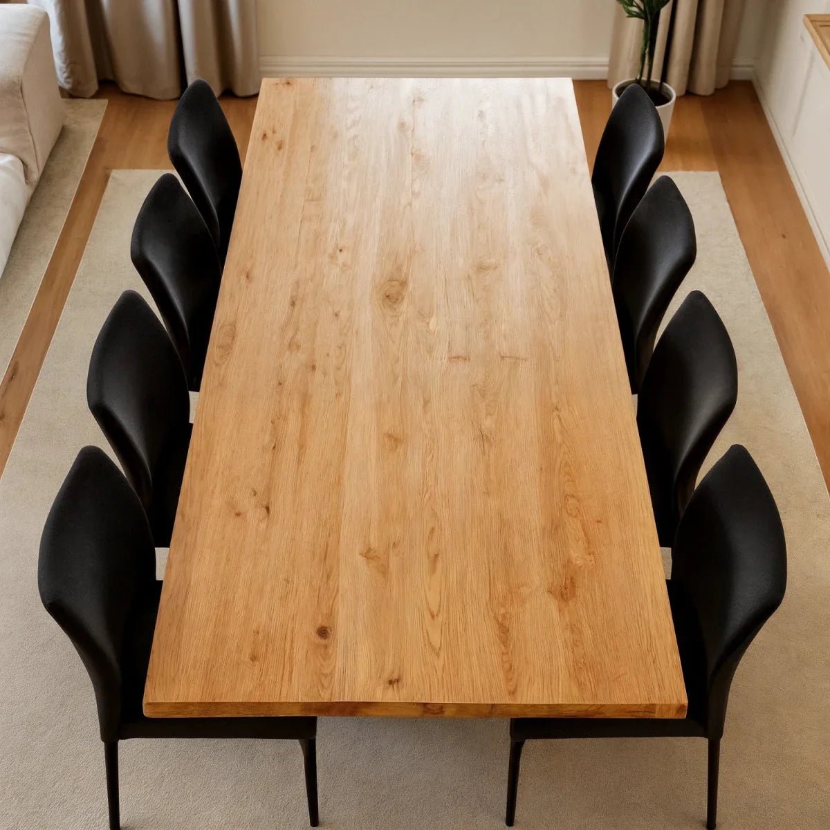 Blat dębowy klasyczny z litego drewna 200x100 cm – Grubość 4 cm - Reelken Polska